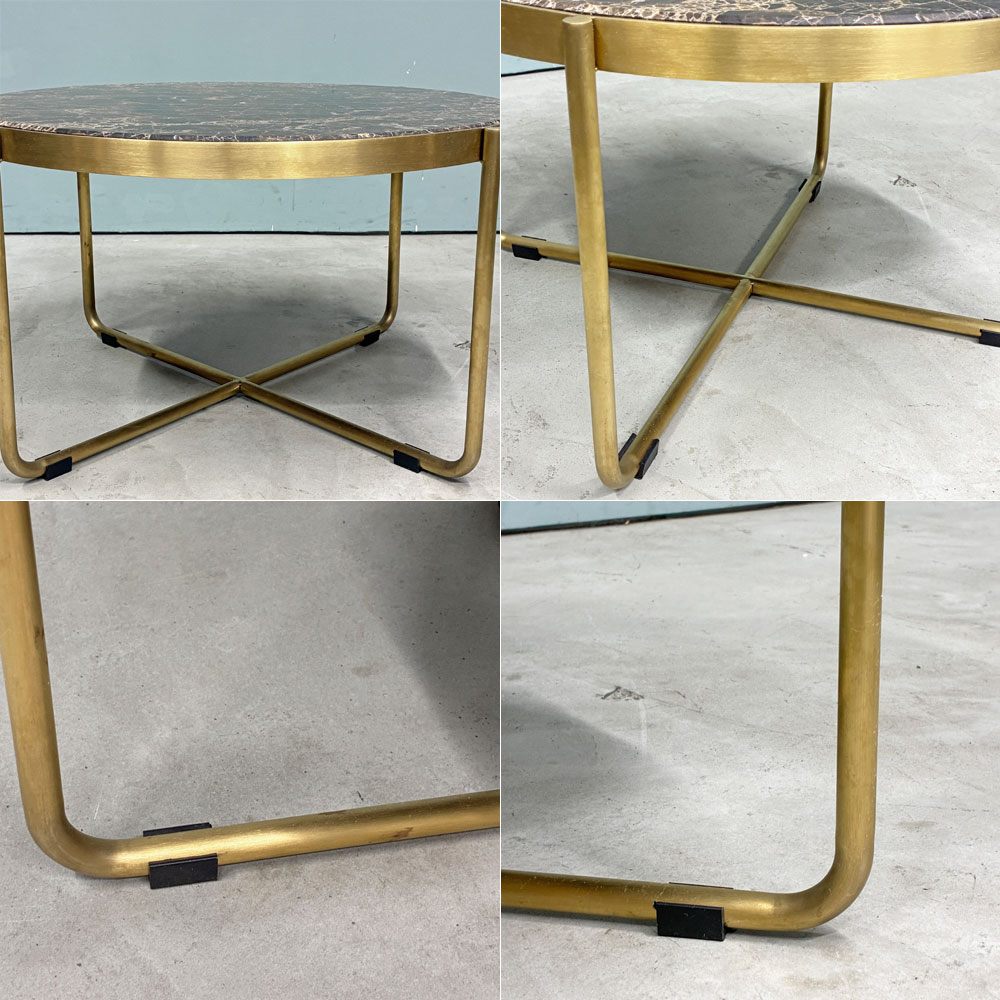 クラッシュゲート CRASH GATE ノットアンティークス Knot antiques マーブル コーヒーテーブル モダン Φ60cm ◎