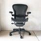 ハーマンミラー Herman Miller アーロンチェア Bサイズ ランバーサポート フル装備 グラファイトベース ビル・スタンフ ＆ ドン・チャドウィック シート下クッション交換済★