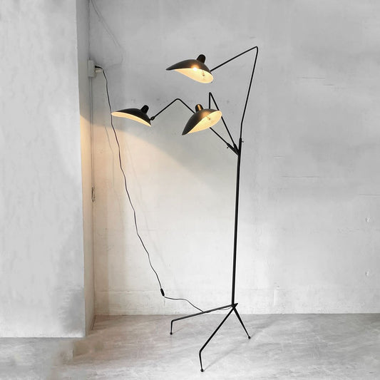 イデー IDEE ランパデール トワ ルミエーレ LAMPADAIRE 3 LUMIERES フロアライト スタンドライト 3灯 ブラック セルジュ・ムーユ 参考定価￥320,000- ★