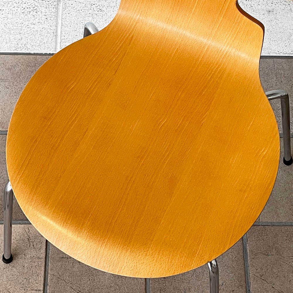 フリッツハンセン Fritz Hansen アントチェア 4本脚 ナチュラルビーチ ラッカー アルネ・ヤコブセン 北欧家具 C ◇