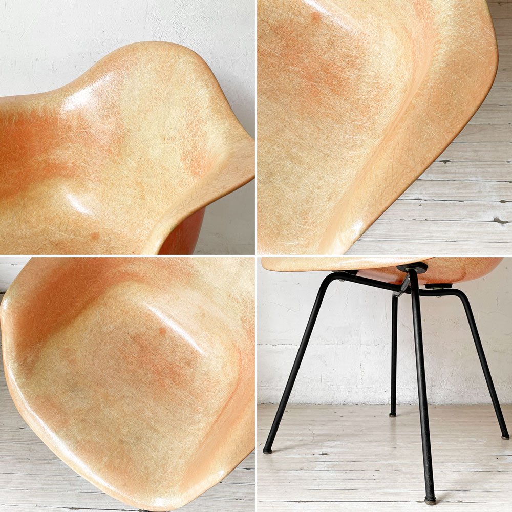 ゼニス ZENITH ハーマンミラー Herman Miller アームシェルチェア ファースト 1st Xベース オレンジ ロープエッジ C&Rイームズ 50sビンテージ 希少 ★
