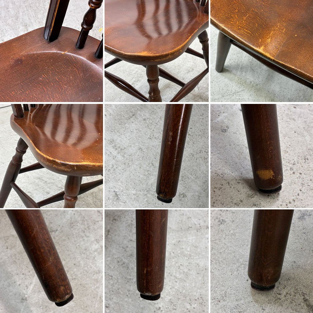 秋田木工 AKIMOKU ビンテージ vintage プレースバッグ ウィンザーチェア ダイニングチェア スポーク クラシカル 英国スタイル ●