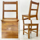ウニコ unico ブレス BREATH ダイニングチェア 2脚セット ボーダーバック ラインバック チーク無垢材 合計定価￥39,600- 廃番 ●