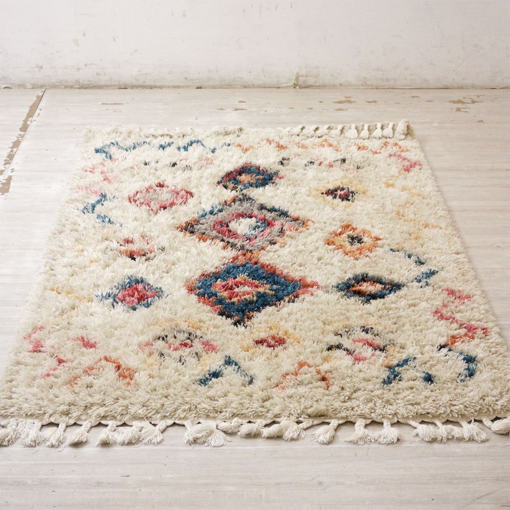 かなでもの KANADEMONO ラグマット Playful Diamond Azilal Rug 121x189cm ●