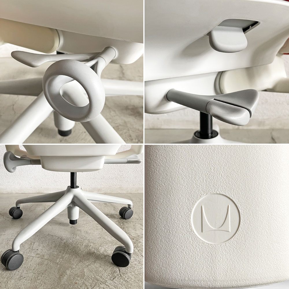 ハーマンミラー Herman Miller セイルチェア SAYL CHAIR デスクチェア オフィスチェア レッド ミドルバック イヴ・ベアール 2013年製 旧モデル 〓