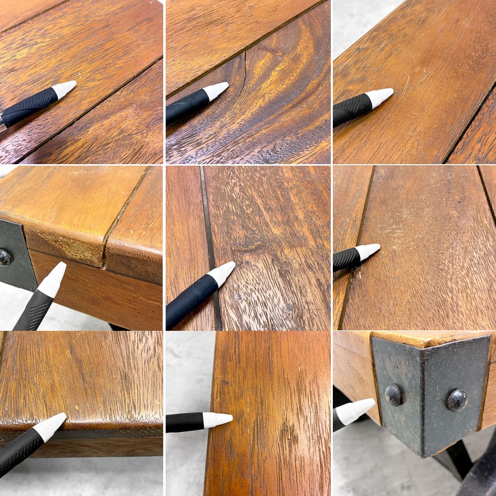 東谷 AZUMAYA トロリーテーブル Trolley Table Sサイズ コーヒーテーブル アイアン ブラウン インダストリアルデザイン ●