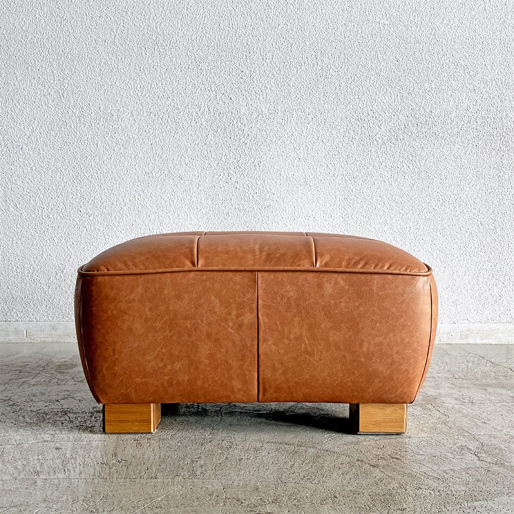 クラッシュゲート CRASH GATE タブレザーワークス tabu Leather Works オピアム OPIUM オットマン スツール W70cm リサイクルレザー 〓