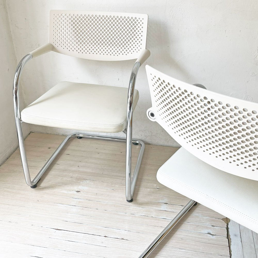 ヴィトラ vitra ビザビ2 Visavis2 アームチェア デスクチェア カンティレバー スタッキング不可仕様 アントニオ・チッテリオ A ★