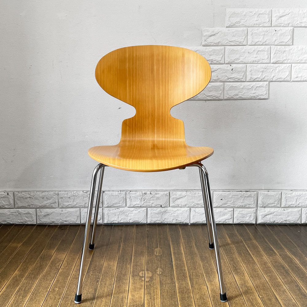 フリッツハンセン Fritz Hansen 3101 アリンコチェア アントチェア 4本脚 ナチュラルビーチ ラッカー仕上げ フェルトグライズ アルネ・ヤコブセン C ◎