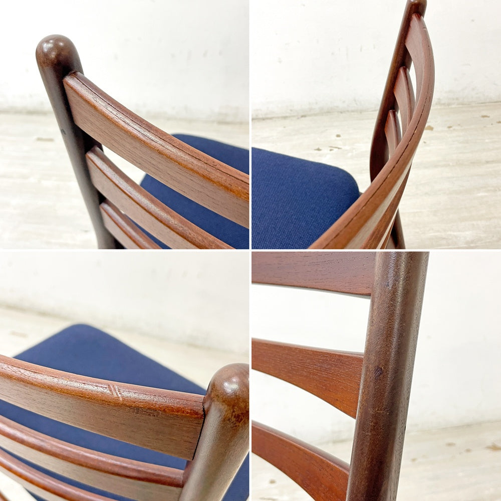 北欧ビンテージ Scandinavia Vintage ダイニングチェア 無垢材 ファブリック 北欧家具 モダンデザイン B ●