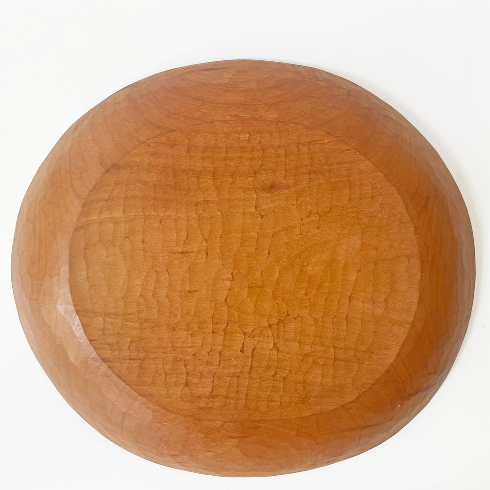 三谷龍二 Ryuji Mitani 楕円盆 山桜 28×25×3.5㎝ 木の器 木工 現代作家 ★