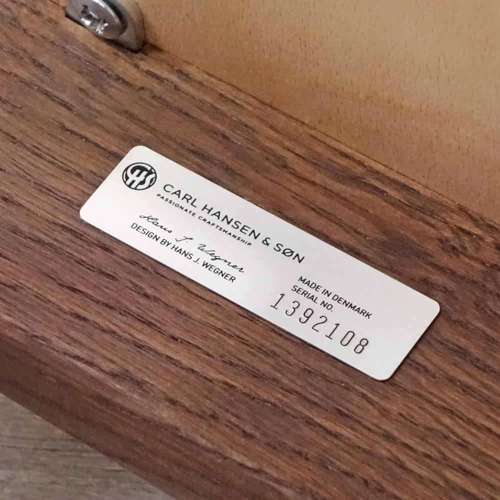 カールハンセン＆サン Carl Hansen & Son CH30P ダイニングチェア オーク材 スモークオイル レザーシート ハンス・J・ウェグナー 北欧家具 ●