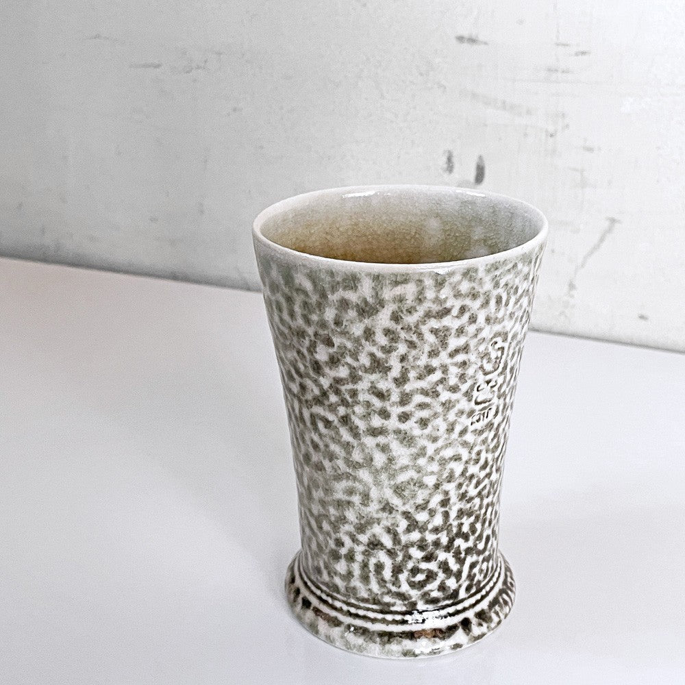 スティーブ・ハリソン Steve Harrison ビーカー グレー系 ソルトグレーズ ARTS&SCIENCE取扱 2017年 希少 現代作家 ■