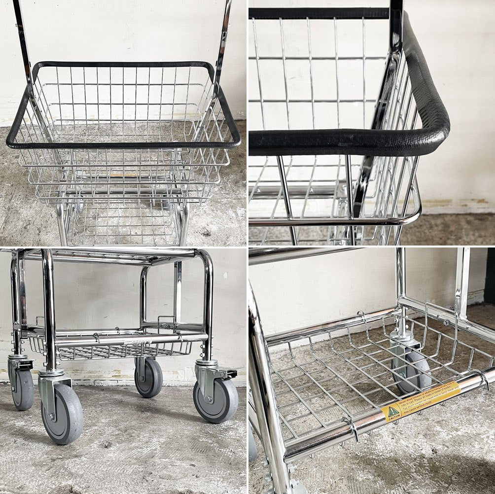 ダルトン DULTON ランドリー カート ウィズ ポール ラック LAUNDRY CART WITH POLE RACK シルバー ハンガーラック キャスター ■