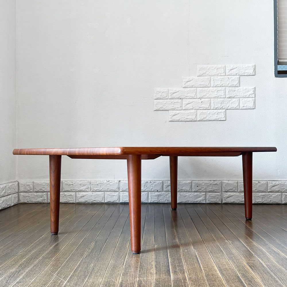 フカザワウッドワーキング FUKAZAWA WOOD WORKING ライムライト LIME-LIGHT ローテーブル チーク材 W121cm ジャパンビンテージ ◎