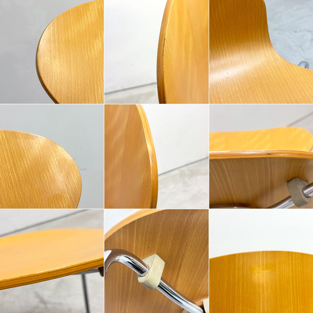 フリッツハンセン Fritz Hansen 3101 アリンコチェア アントチェア 4本脚 ナチュラルビーチ ラッカー仕上げ アルネ・ヤコブセン F ●