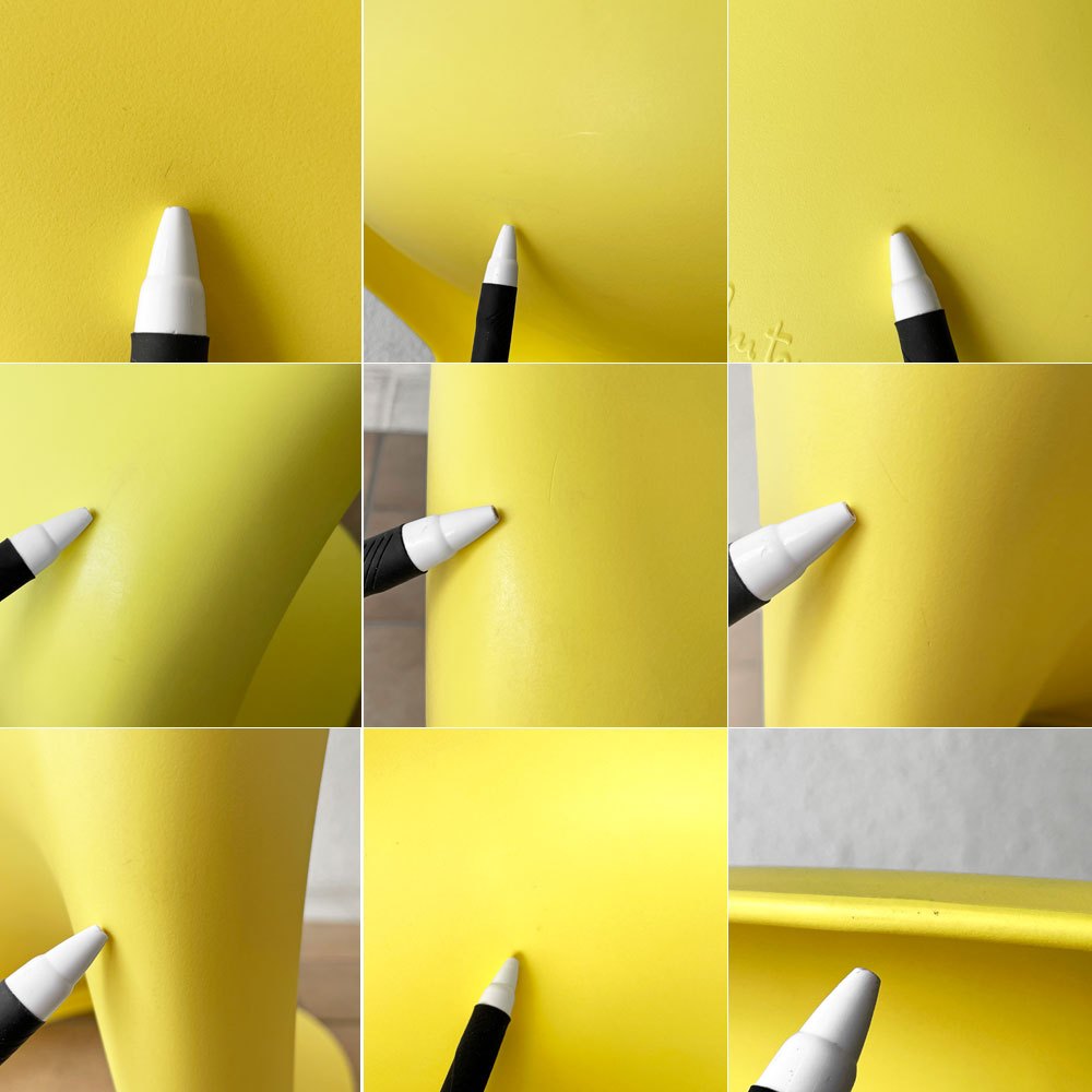 ヴィトラ vitra パントンチェア ダイニングチェア スタッキング イエロー ヴェルナー・パントン ミッドセンチュリー 定価58,300円 A ◇