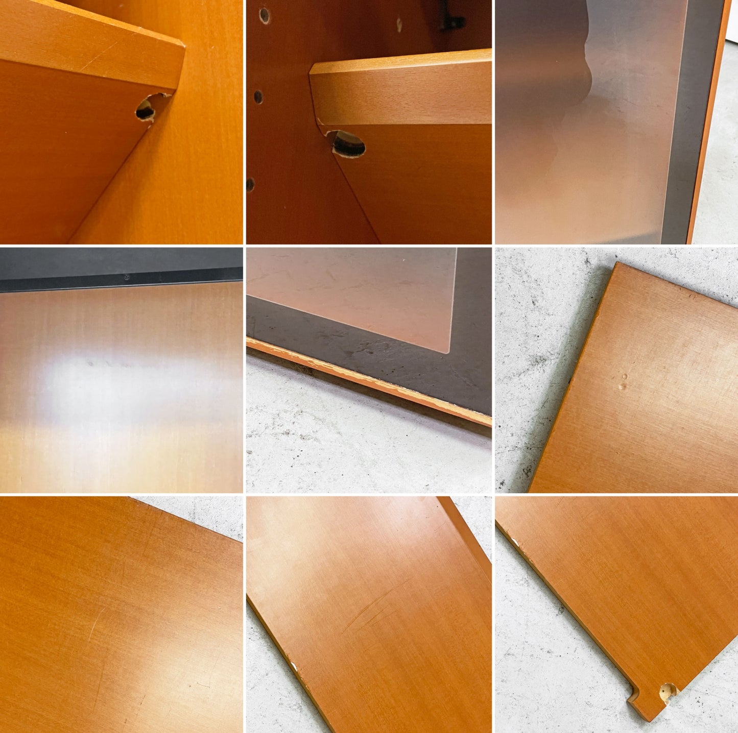 アルフレックス arflex コンポーザー COMPOSER キャビネット チェリー色 スリムキャビネット 棚板一枚付属 ガラス扉 ナチュラルモダン ●