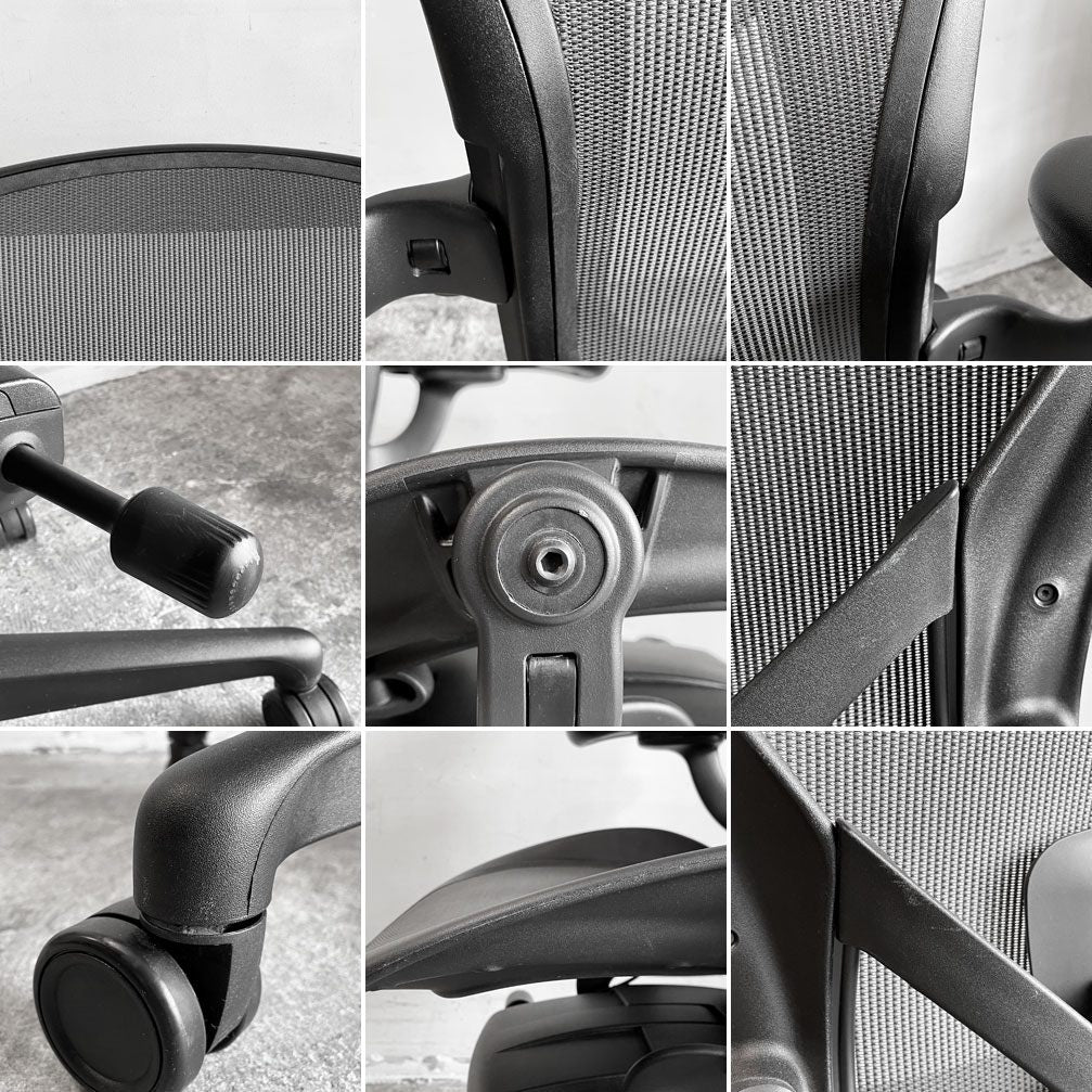ハーマンミラー Herman Miller アーロンチェア デスクチェア Bサイズ ゲーミングエディション ポスチャーフィットSL ブラック ■