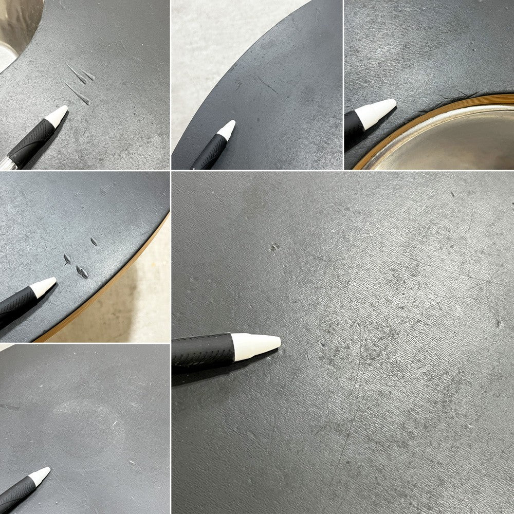 オフィー offi オッフィー USA チョークテーブル Chlak Table 黒板 ブラックリノリウム Φ76cm キッズテーブル エリック・ファイファー Eric Pfeiffer 廃番希少 ●