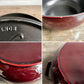 ストウブ Staub リリー シグネチャーココット グレナディンレッド 24cm 両手鍋 ホーロー鍋 IH対応 鋳物 フランス製 プロテクター付き ♪
