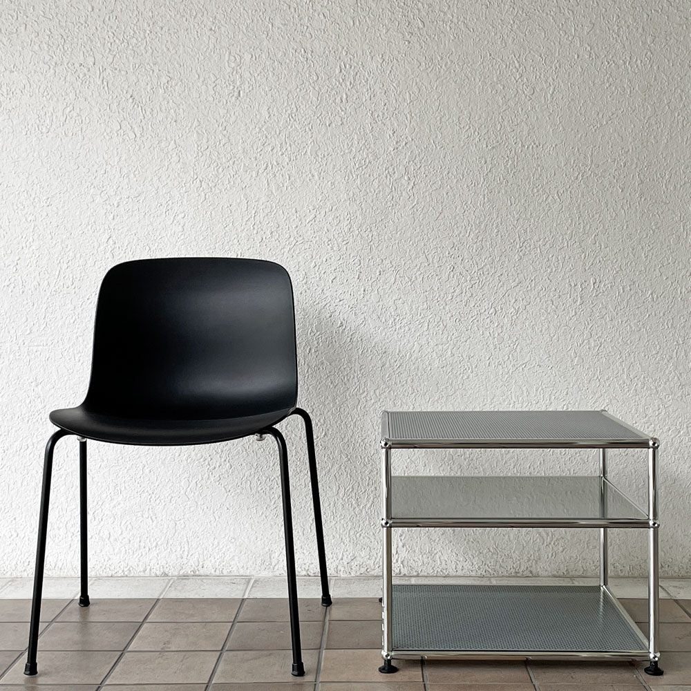 ユーエスエムハラー USM Haller モジュラーファニチャー Modular Furniture 1列3段 オープンシェルフ ディスプレイラック w52.5×D52.5×44.5cm グレー モダンデザイン スイス 参考価格83,056円 ◇