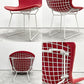 ノル Knoll 420 サイドチェア ワイヤーチェア ダイニングチェア ホワイト × レッド ファブリック フルカバー仕様 ハリー・ベルトイア ミッドセンチュリー ビンテージ ●