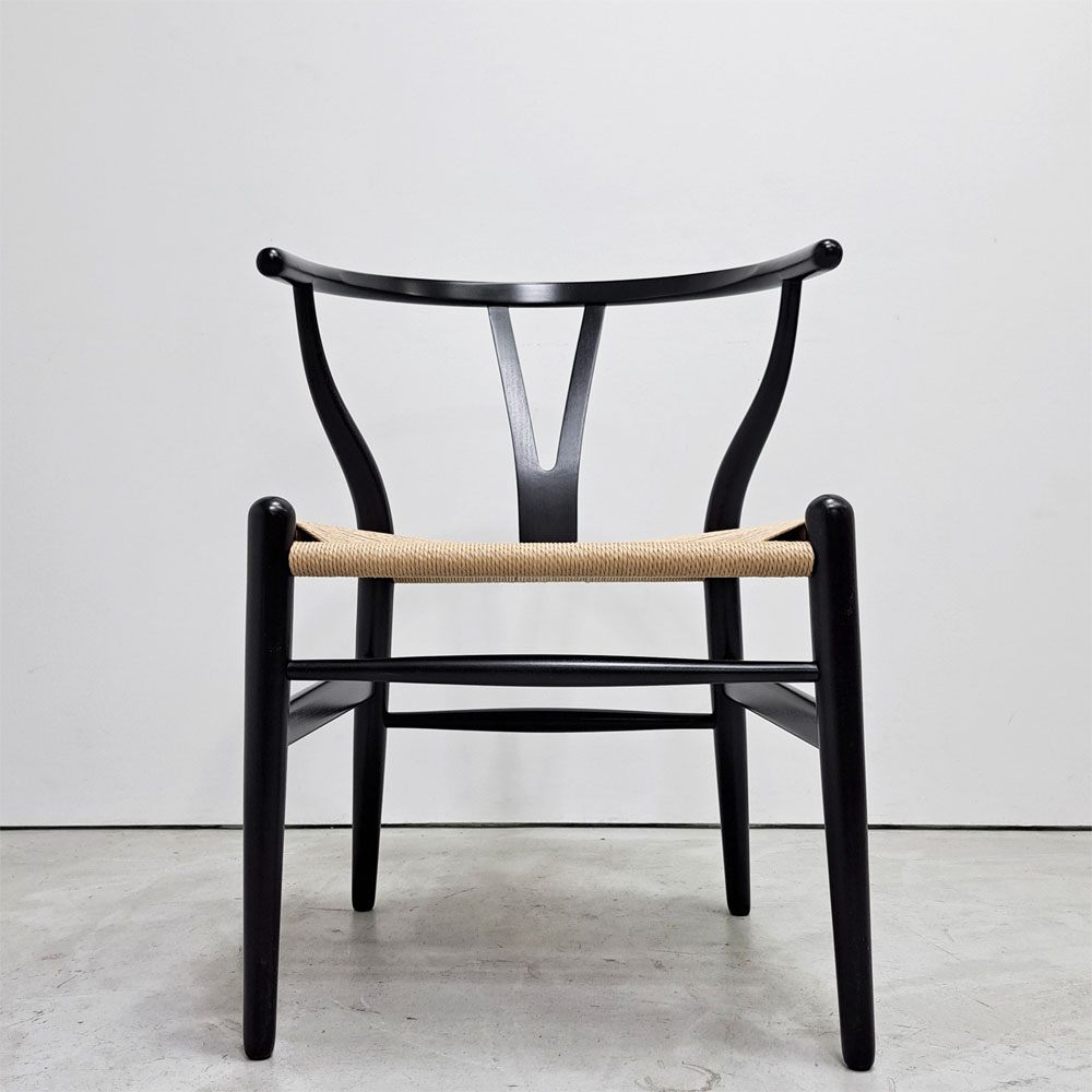 カールハンセン&サン Carl Hansen&Son CH24 Yチェア ブラックラッカー × ナチュラルペーパーコード ビーチ材 ハンス J. ウェグナー 北欧 デンマーク フルリペア品 ●