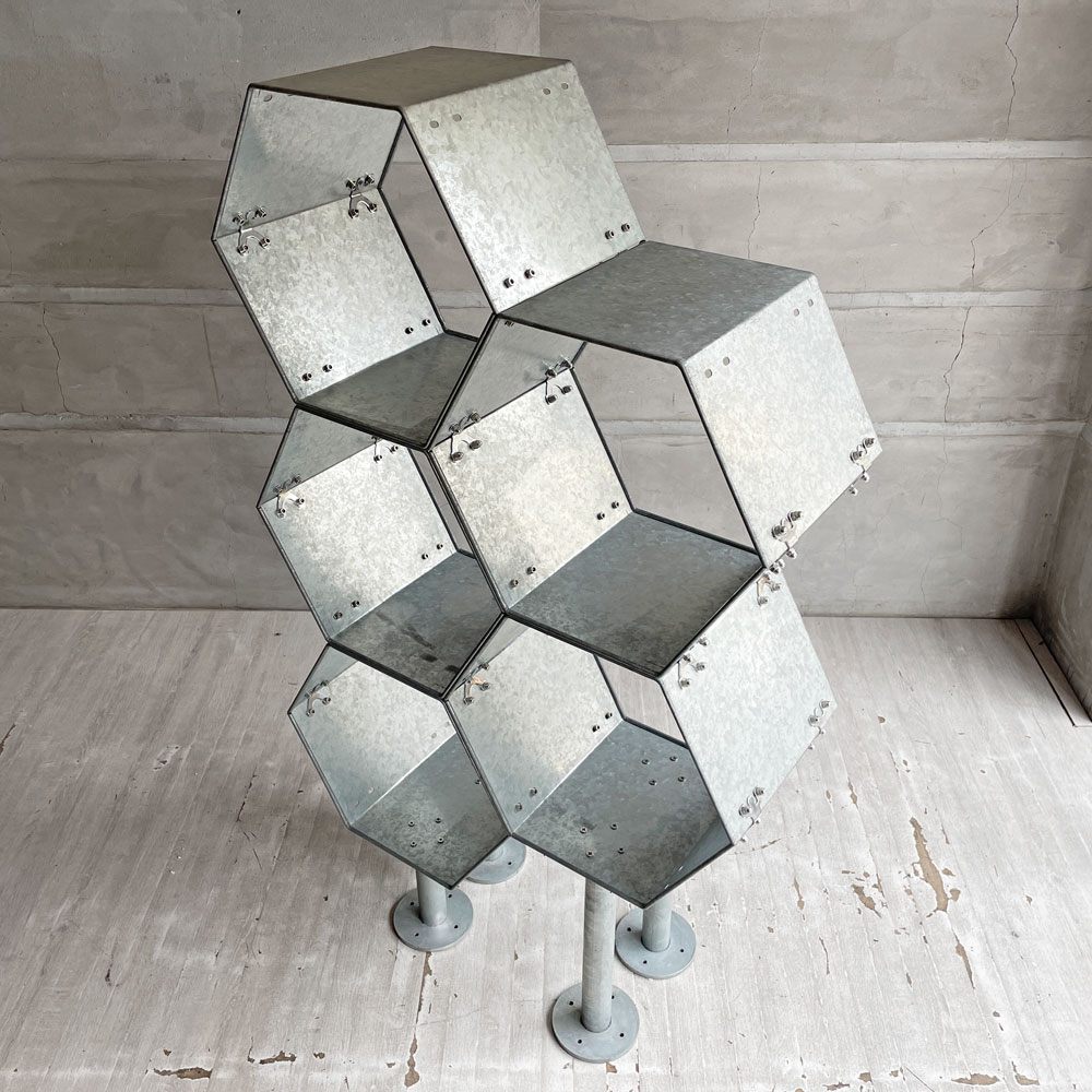 ダルトン DULTON エクステンションHHPラック ハニカムラック オープンシェルフ ディスプレイラック スチール インダストリアル ミッドセンチュリーデザイン 廃番 ♪