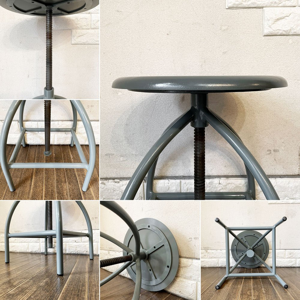 ブロストコペンハーゲン Broste Copenhagen サイアースツール SIRE Stool グリーン スチール座面 回転式昇降 参考定価￥33,380- ◎