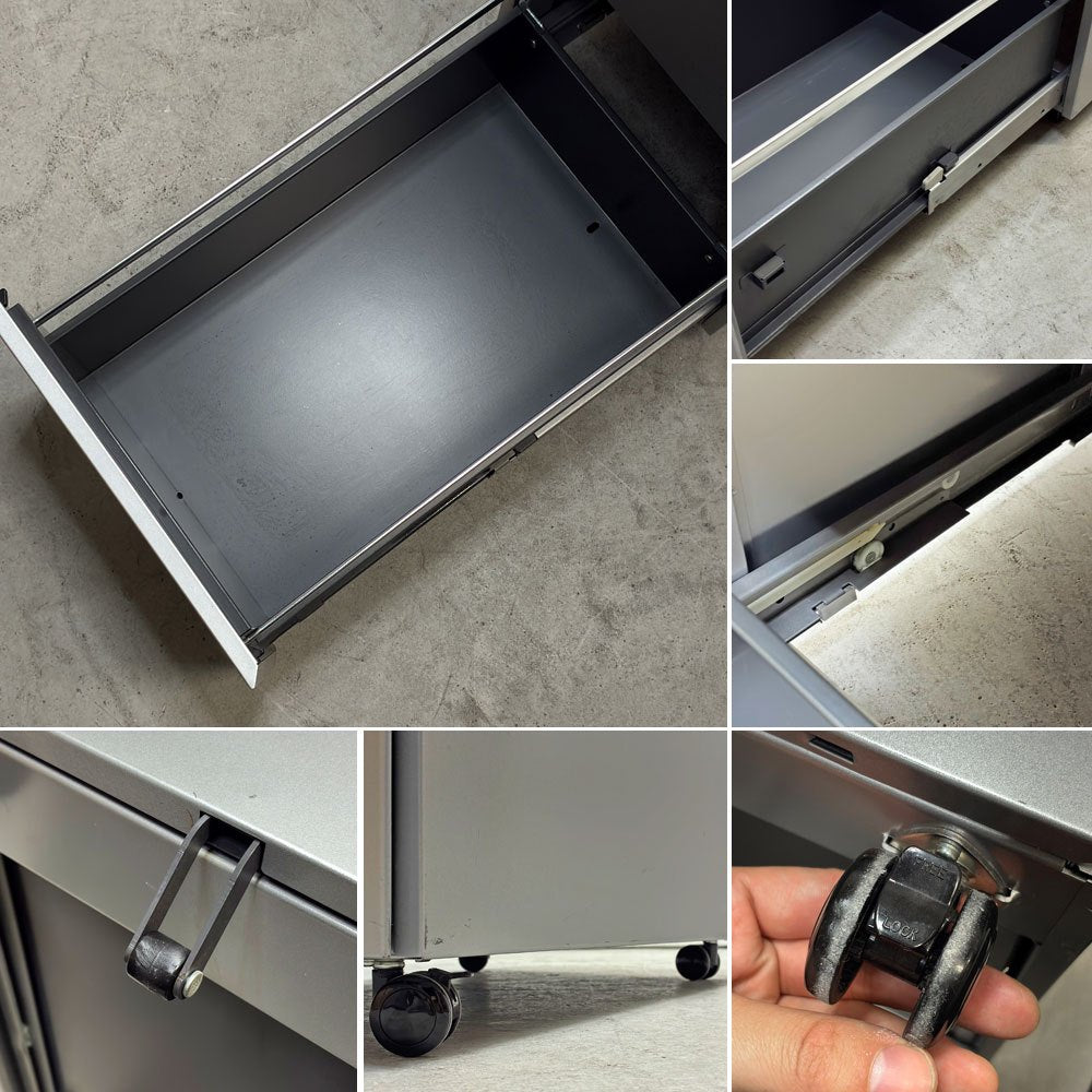 カッシーナ Cassina ixc. AFドロワー AF DRAWER デスクキャビネット ワゴン 鍵付属 キャスターロック機能付き イタリア B ●