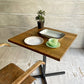 アクメファニチャー ACME Furniture グランビュー GRANDVIEW カフェテーブル オーク無垢材 スチール スクエア天板 インダストリアル 現状品 ♪