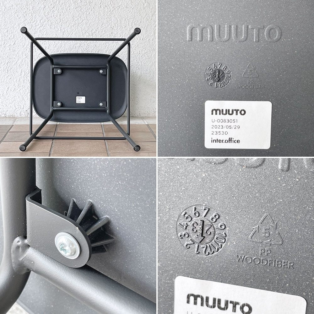 ムート muuto ファイバーカウンタースツール チューブベース FIBER COUNTER STOOL TUBE BASE ブラック イスコス-ベルリン 参考定価 ￥55,000- ◇