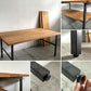 スクエアファニチャー SQUARE FURNITURE オーク 無垢材 ワーキングテーブル 作業台 W180cm スチール脚 シェルフ付き インダストリアル 店舗什器 A 〓