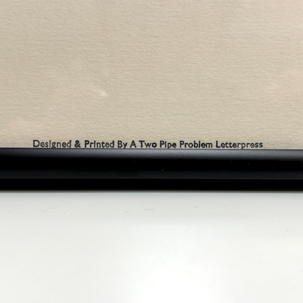 ア・トゥー・パイプ・プロブレム A TWO PIPE PROBLEM EXPERIMENT アートポスター ステファン・ケニー Stephen Kenny 活版印刷 アルファベット W32.5cm 額装品 ●