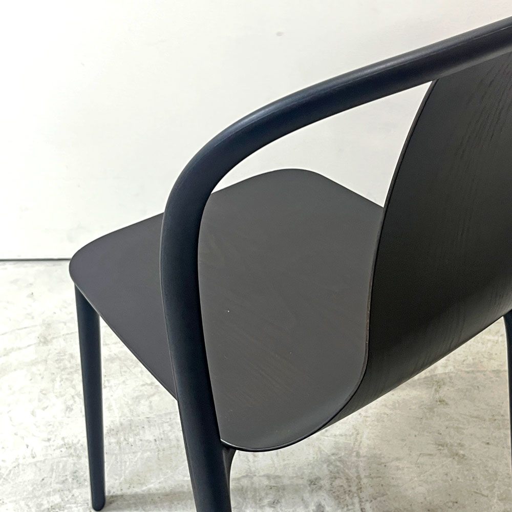 ヴィトラ Vitra ベルヴィルチェア Belleville Chair アームレスチェア ダイニングチェア スタッキングチェア オーク材 ダークブラウン系カラー ロナン & エルワン・ブルレック A ●