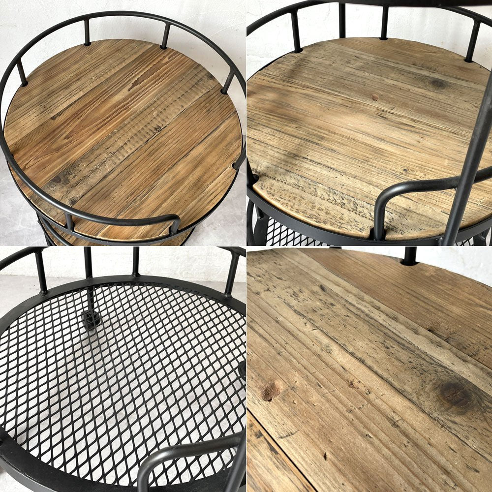 クラッシュゲート CRASH GATE ノットアンティークス knot antiques ロイド LLOYD サイドテーブル トローリーワゴン 定価58,300円 ★