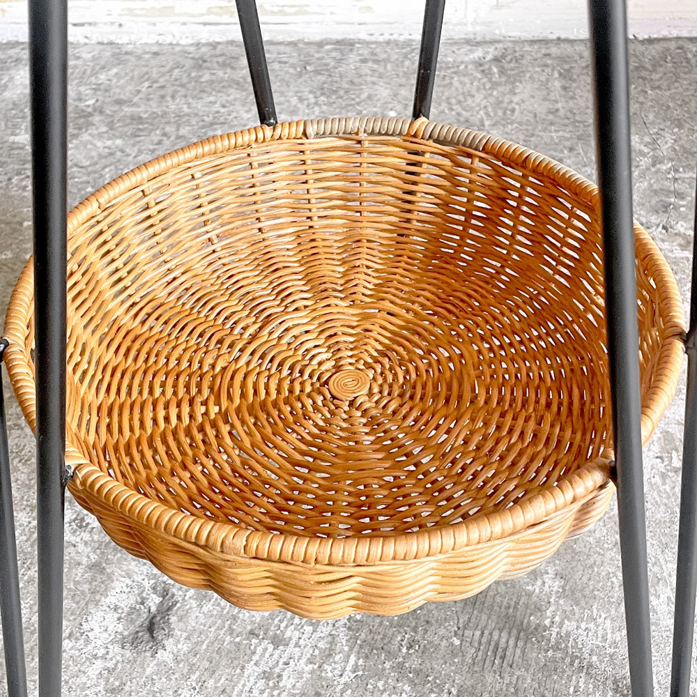 イデー IDEE ワラビー WALLABY SIDE TABLE サイドテーブル ラタン スチール ブラック ナチュラルデザイン ■