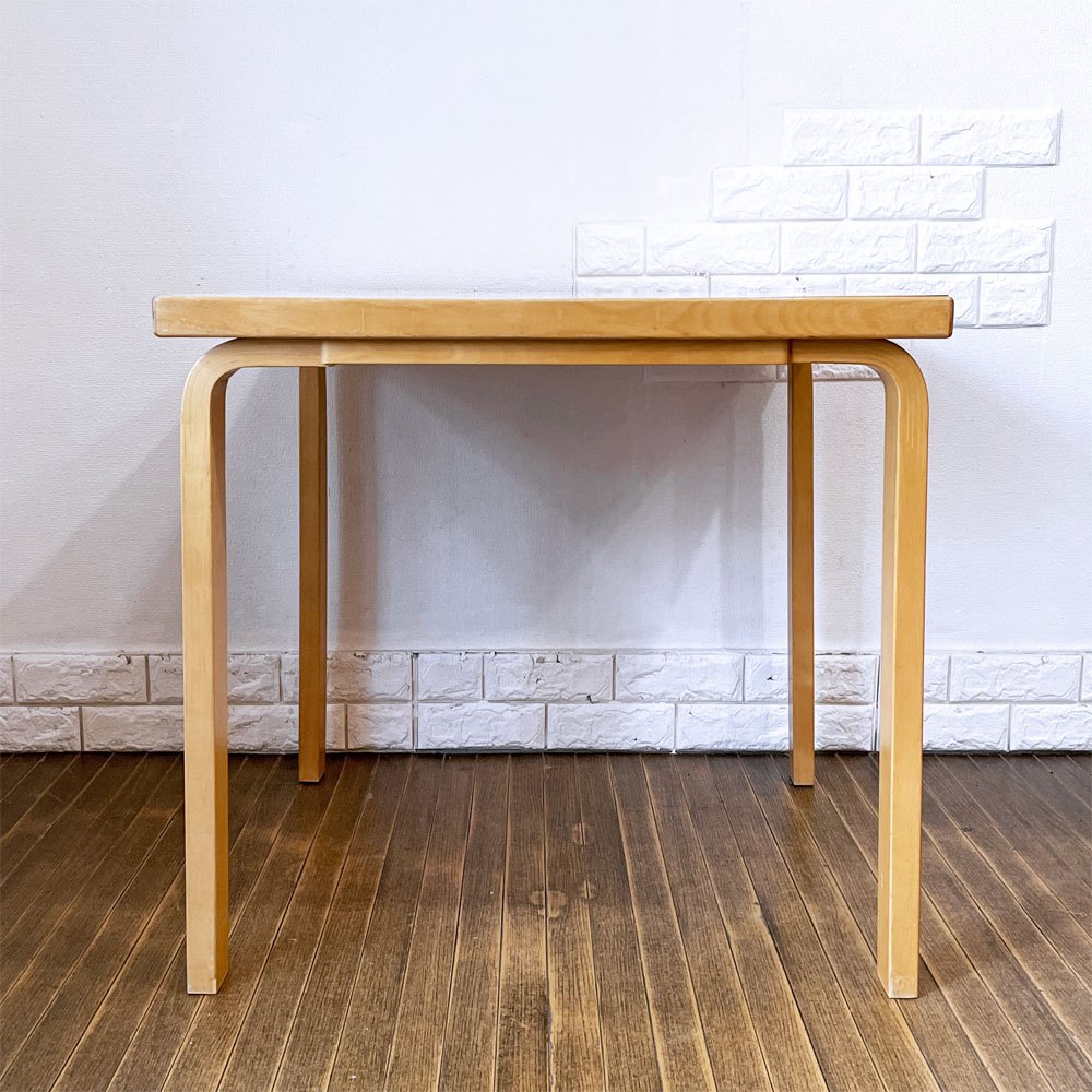 アルテック artek ダイニングテーブル 81C ホワイトラミネート W75 × D75 ビンテージ アルヴァ・アアルト フィンランド 北欧家具 ◎