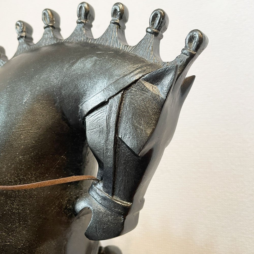 カレ KARE ナイトブラック オブジェ 置物 合成樹脂 スチール 乗馬騎士 ドイツ ◎