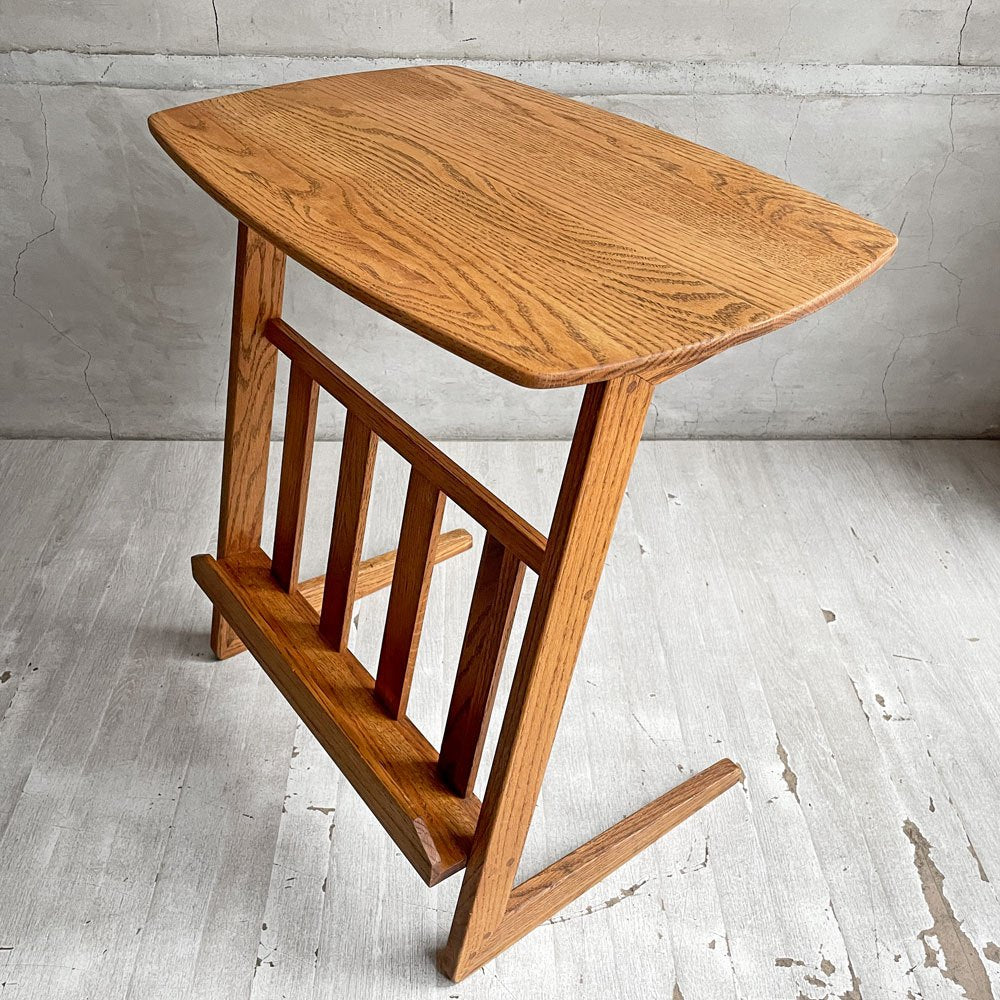 モモナチュラル MOMO Natural サイド B テーブル SIDE B TABLE マガジンラック W55cm オーク無垢材  ♪