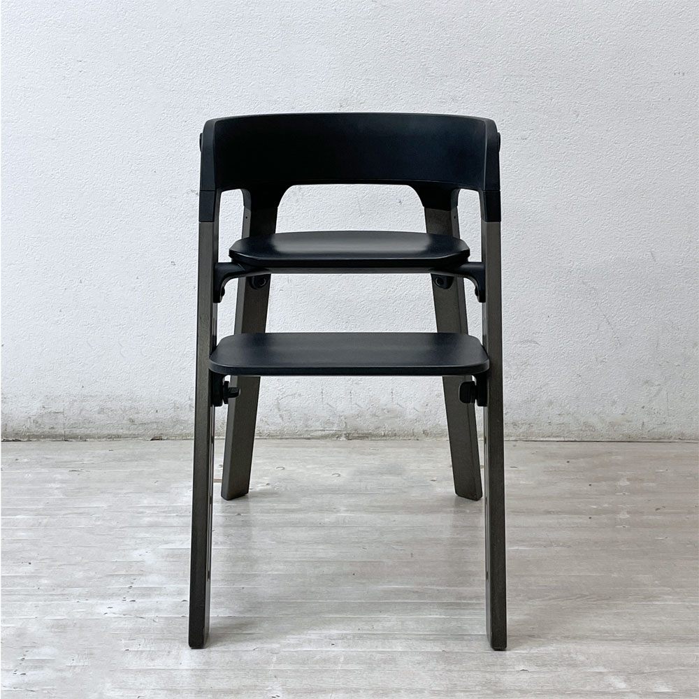 ストッケ STOKKE ステップス チェア Steps Chair ベビーチェア ブラック 北欧 ノルウェー ●