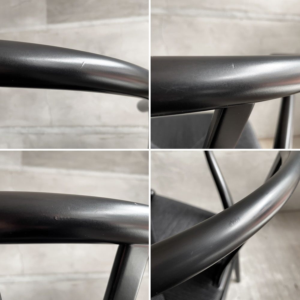 カールハンセン＆サン Carl Hansen & Son CH24 Yチェア ブラックラッカー×ブラックペーパーコード  ビーチ材 日本仕様サイズ ハンス・J・ウェグナー デンマーク 北欧家具 B ♪