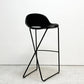 ザ・コンランショップ THE CONRAN SHOP クロスレッグ CROSS LEG ハイスツール 本革 レザー ブラック マグナス・ロング イギリス 参考定価￥187,000- B ●