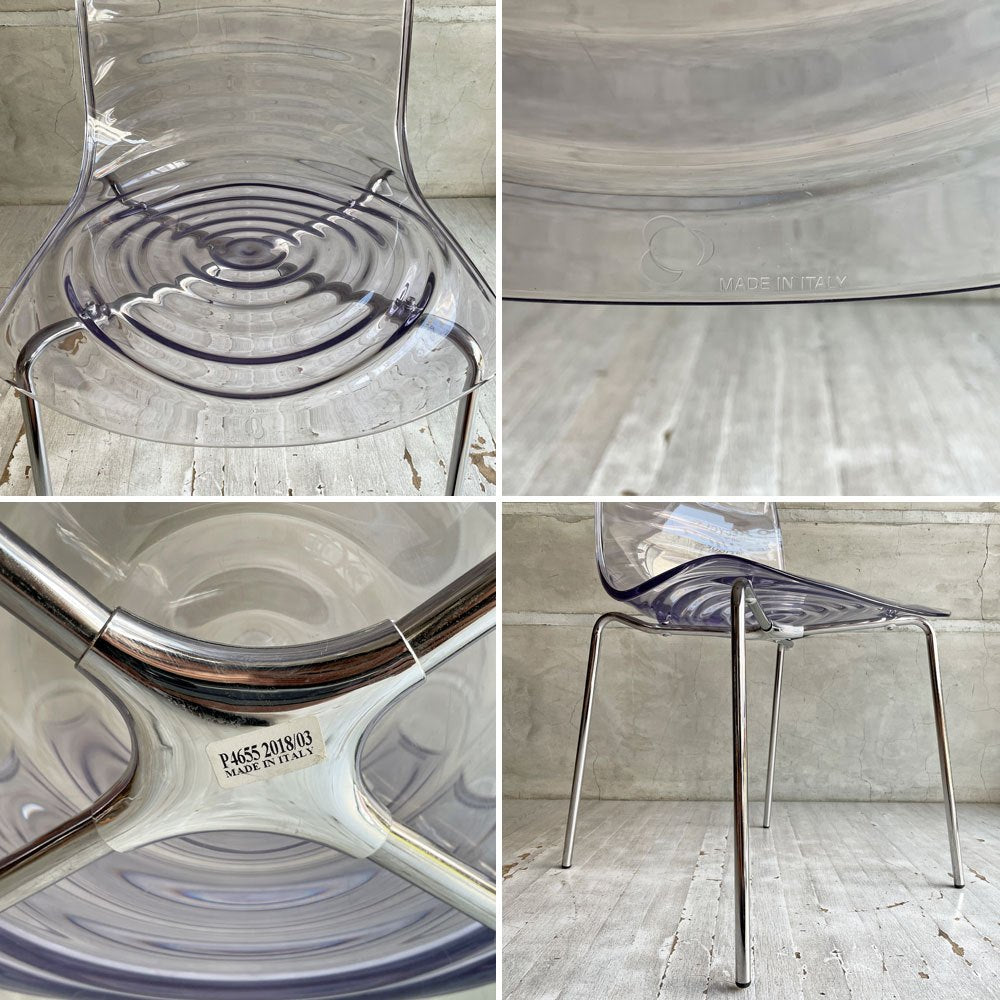 カリガリス Calligaris コヌビア connubia ロゥ L'EAU ダイニングチェア トランスペアレントアクアマリン アクリル Archirivolto イタリア モダンデザイン 参考定価￥43.800- A ♪