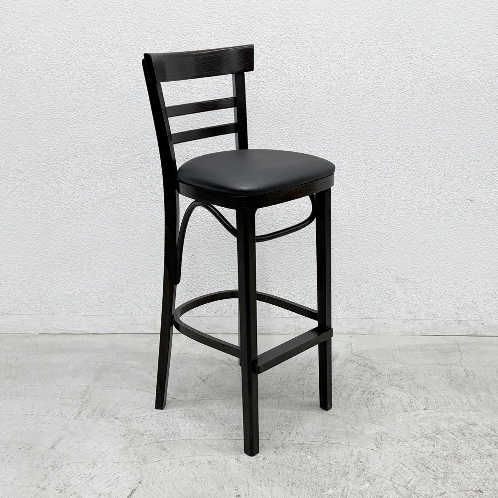 クレス CRES リカータ LICATA カウンターチェア ハイチェア 合皮 張座 座面高79cm 美品 〓