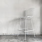ノル Knoll Counter Height Stool カウンター ハイスツール ワイヤーチェア ホワイト ハリー・ベルトイア ミッドセンチュリー シートパッド付き ビンテージ ■