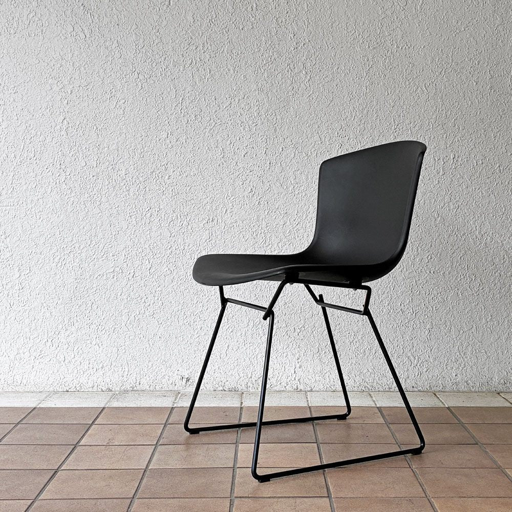 ノル Knoll ノール Bertoia Collection プラスチック サイドチェア Plastic Side Chair ブラック ハリー・ベルトイア ミッドセンチュリー B ◇