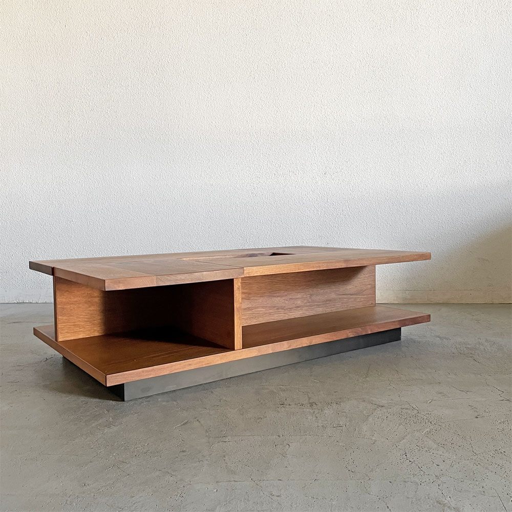サンコー SUNKOH プロント PRONTO Living Table リビングテーブル ウォールナット無垢材 W120cm 長方形 森宣雄 カタログ定価￥123,000- 廃番 〓