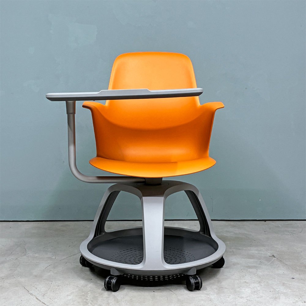 スチールケース Steelcase ノード node ミーティングチェア オフィスチェア シトロン 可動式サイドテーブル＆キャスター付き ◎ ◎